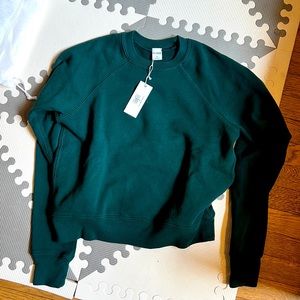 Re/done forest green crew neck sweatshirt